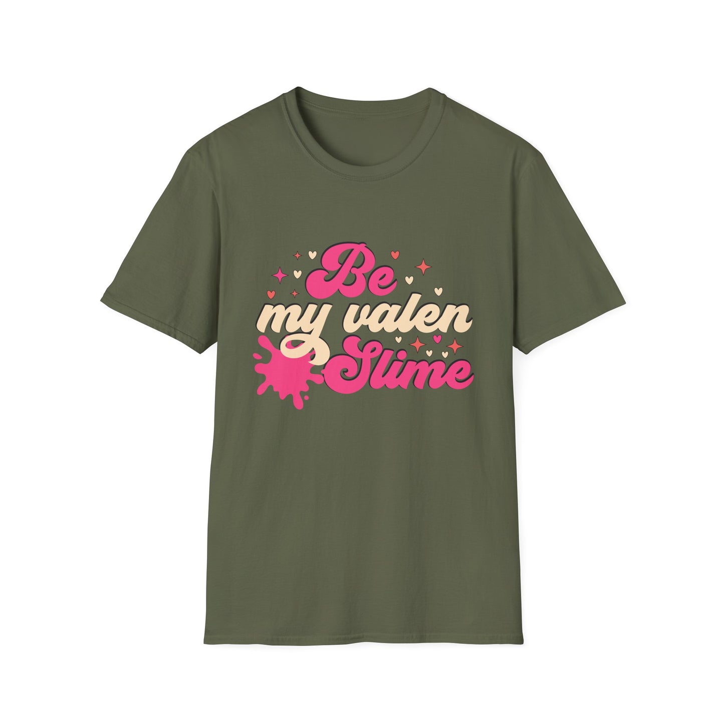 Unique Be My Valen Slime T-Shirt | Witty Valentine's Day Tee | Retro Slime Lover Gift | Adorable & Funky Pink Hearts