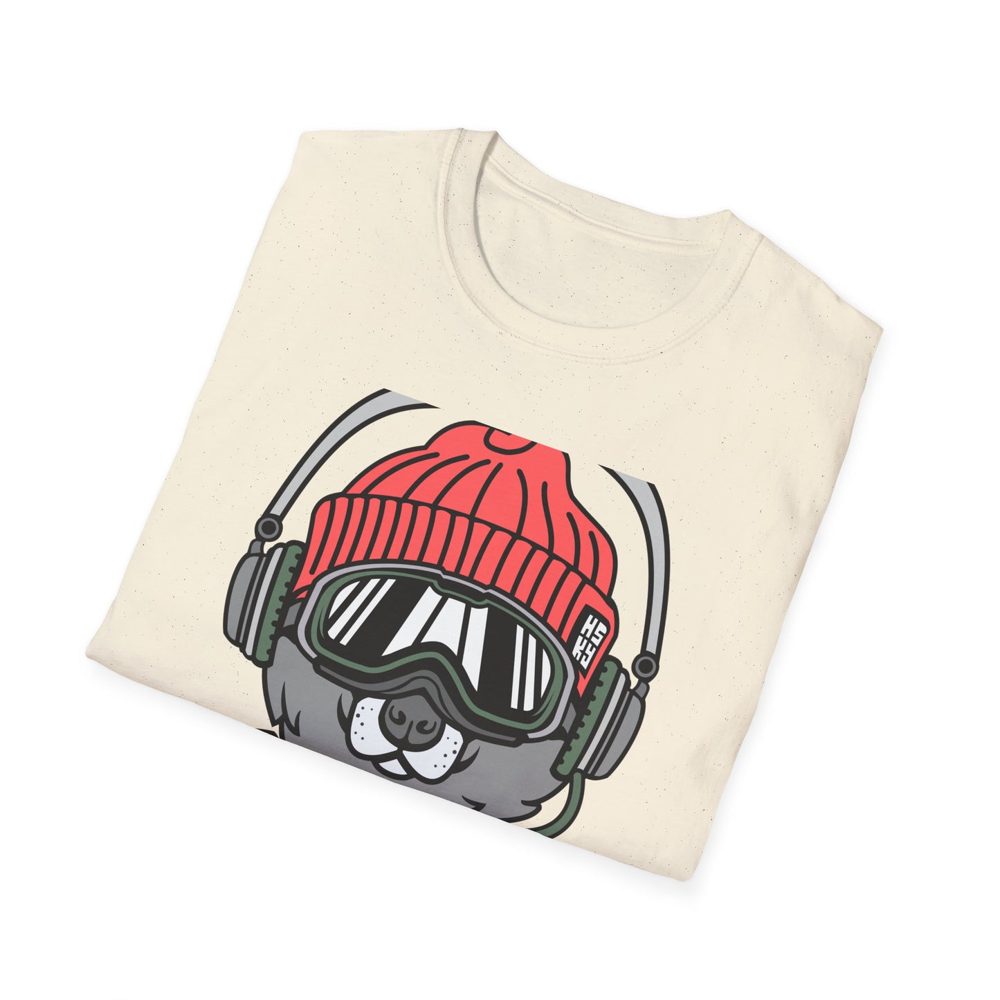 Rad Husky DJ T-Shirt | Cool Dog with Headphones & Goggles Tee | Awesome Winter Sport & Music Lover Gift Idea