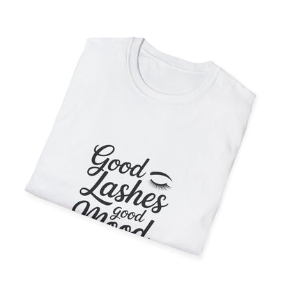 Uplifting 'Choose Joy Good Vibes' T-Shirt | Trendy Women's Positive Quote & Eyelashes Graphic Tee | Inspiring Gift