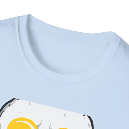 Epic Fried Egg Skull & Cross Utensils T-Shirt | Breakfast Lover & Chef Foodie Graphic Tee