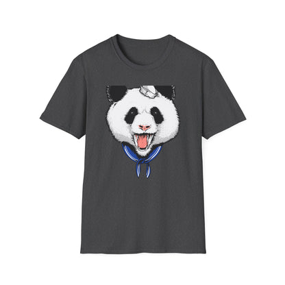 Fierce Sailor Panda T-Shirt | Unique Nautical Roaring Animal Graphic Tee for Bold Style
