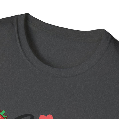 Sweet Valentine's Gift Box T-Shirt with Hearts & Strawberries | Adorable Romantic Tee for Her | Perfect Love Anniversary Apparel