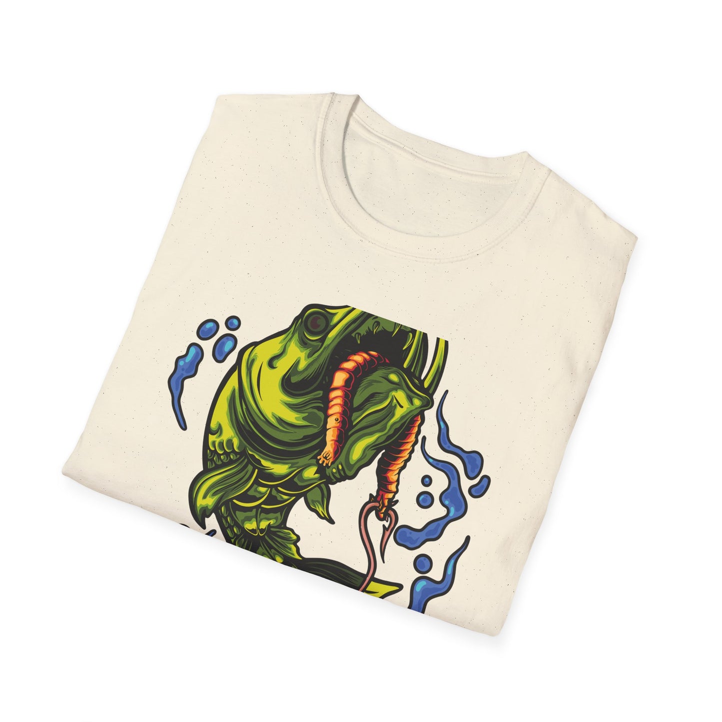 Epic Vicious Fish Strike T-Shirt - Dynamic Angler Graphic Tee with Fishing Bait Design