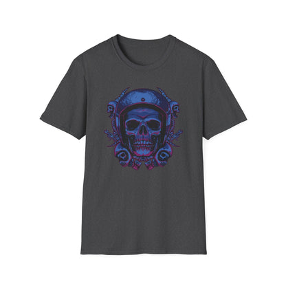 Epic Biker Skull T-Shirt | Mechanic Engine Design | Vintage Motorcycle Hot Rod Graphic Tee | Rebel Rider Gift