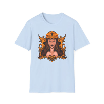 Stunning Golden Empress T-Shirt | Mystical Ancient Queen Apparel for Women | Ornate Fantasy Art Tee