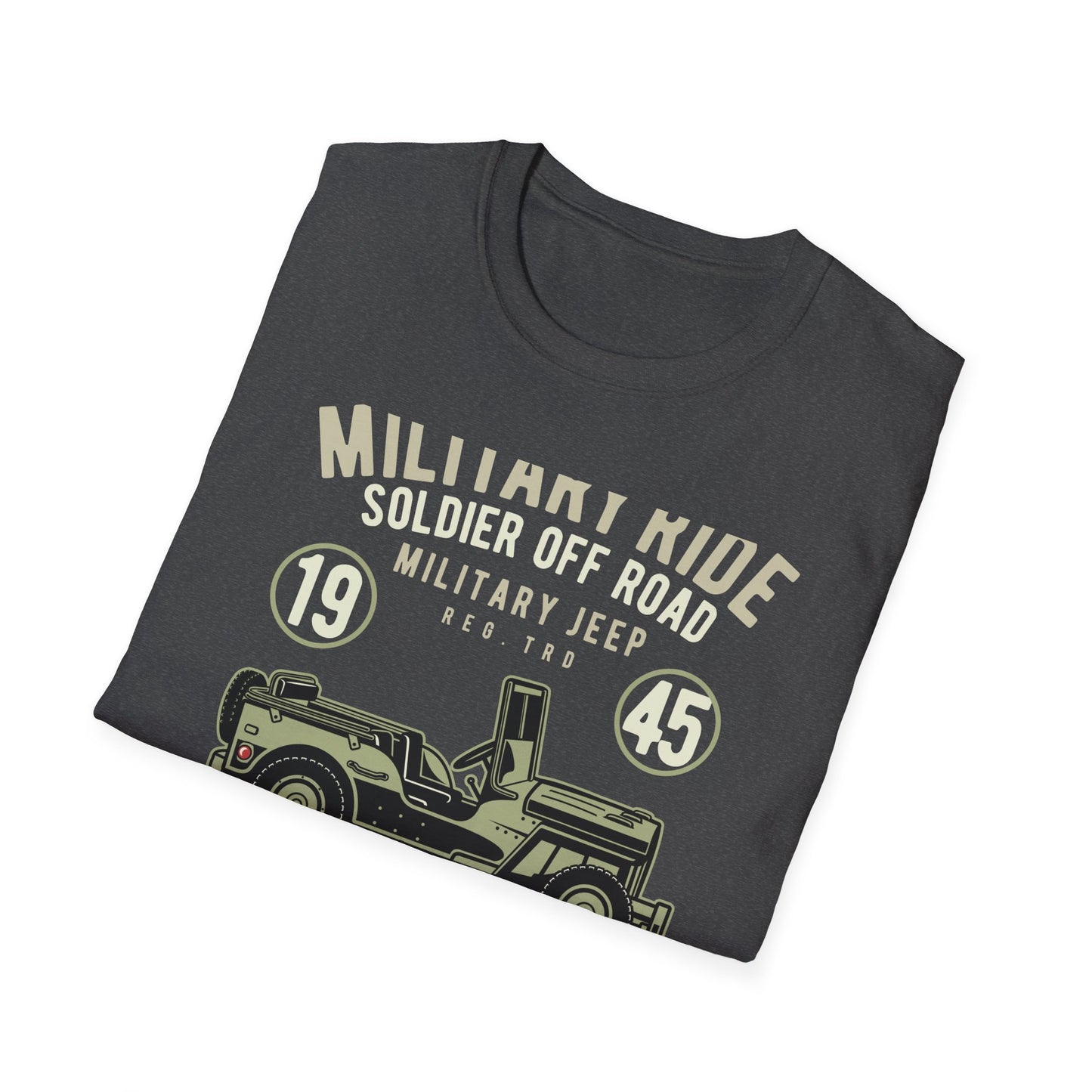 Awesome Vintage Military Jeep 1945 T-Shirt | Soldier Off-Road Army Graphic Tee for Veterans & History Buffs