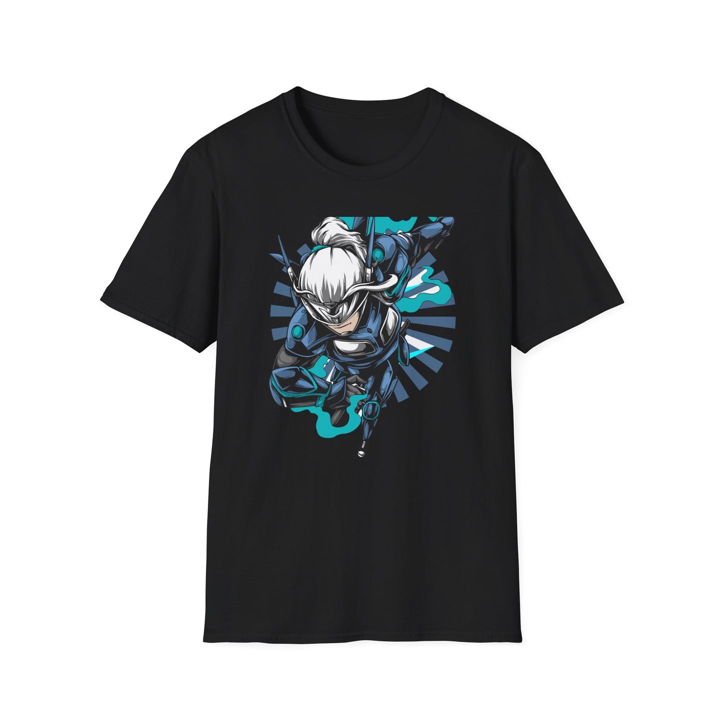 Epic Cybernetic Warrior Anime T-Shirt | Dynamic Futuristic Hero Manga Tee for Gamers & Sci-Fi Fans