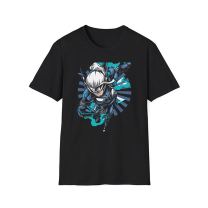 Epic Cybernetic Warrior Anime T-Shirt | Dynamic Futuristic Hero Manga Tee for Gamers & Sci-Fi Fans