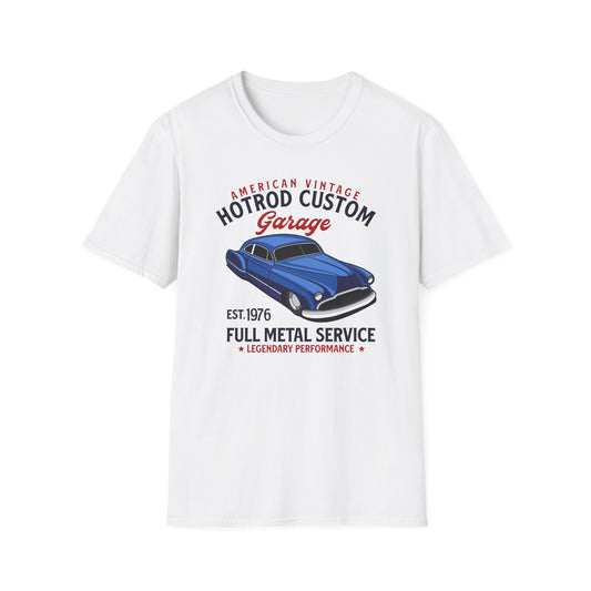 Legendary American Vintage Hotrod Custom Garage T-Shirt | Classic Car Enthusiast Apparel | Full Metal Service Tee Gift