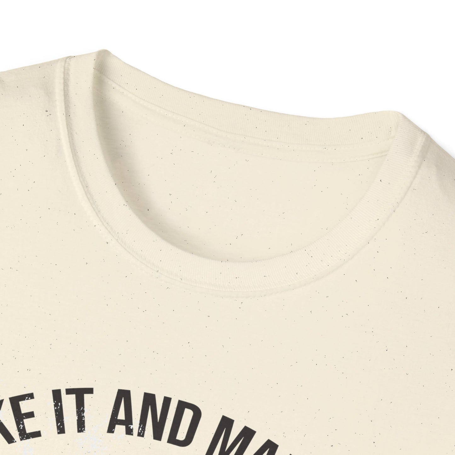 Fake It And Make It Skull T-Shirt - Edgy Cracked Smiley Grunge Aesthetic Tee for Bold Style & Motivation