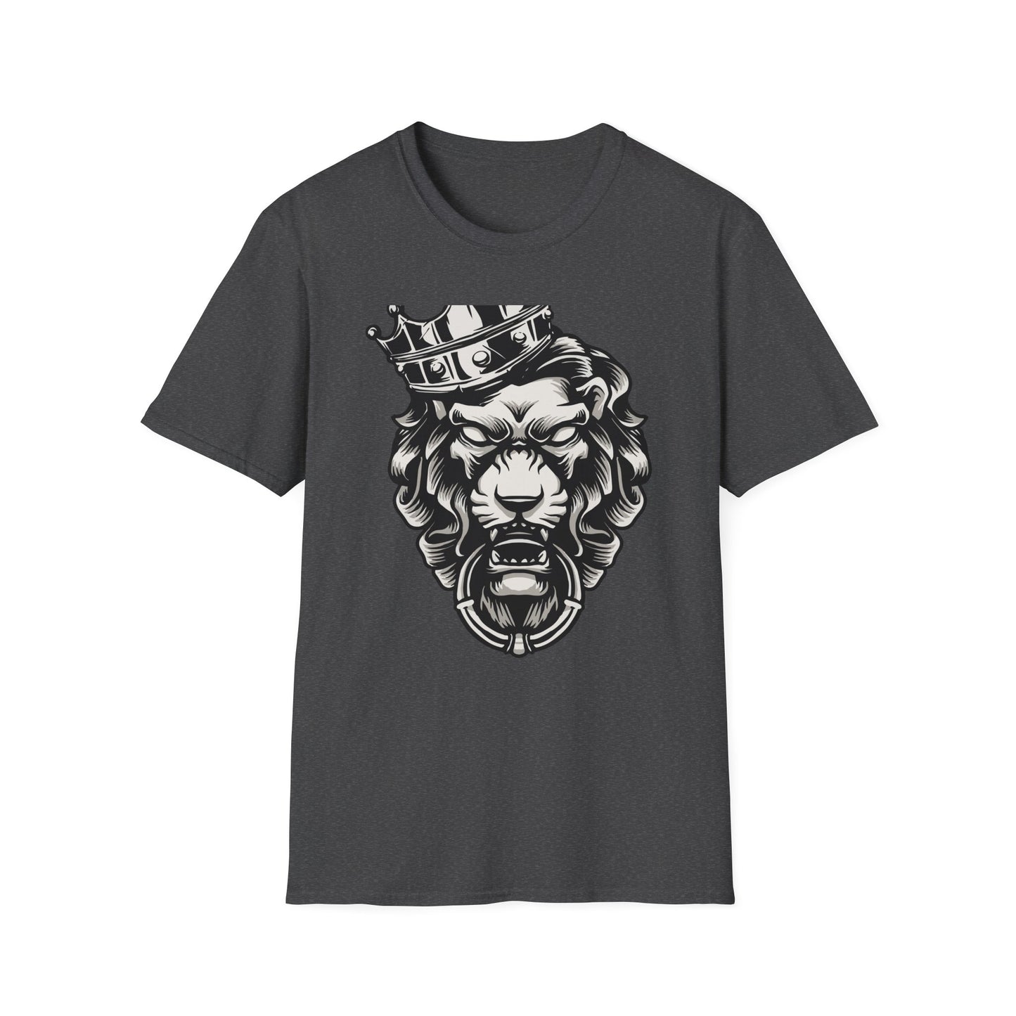 Majestic King Lion Crown T-Shirt - Fierce Regal Graphic Tee for Powerful Style & Dominance