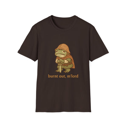 Burnt Out, M’Lord Frog Knight Tee
