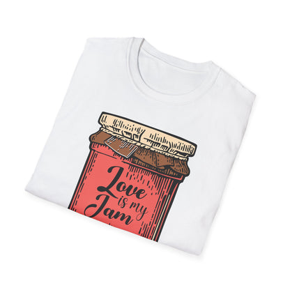 Adorable "Love is my Jam" Jar T-Shirt | Sweet Romantic Tee Gift for Her | Unique Vintage Style Valentine's Day Shirt