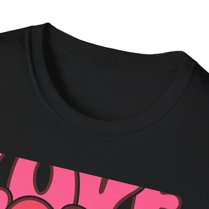 Vibrant Groovy LOVE XOXO T-Shirt | Retro Heart Bubble Letters Tee | Sweet Valentine's Day & Everyday Love Gift