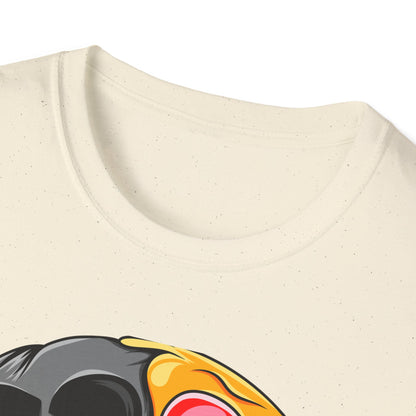 Unique Broken Heart Skull Emoji T-Shirt | Edgy Melted Sad Face Graphic Tee | Expressive Streetwear Statement