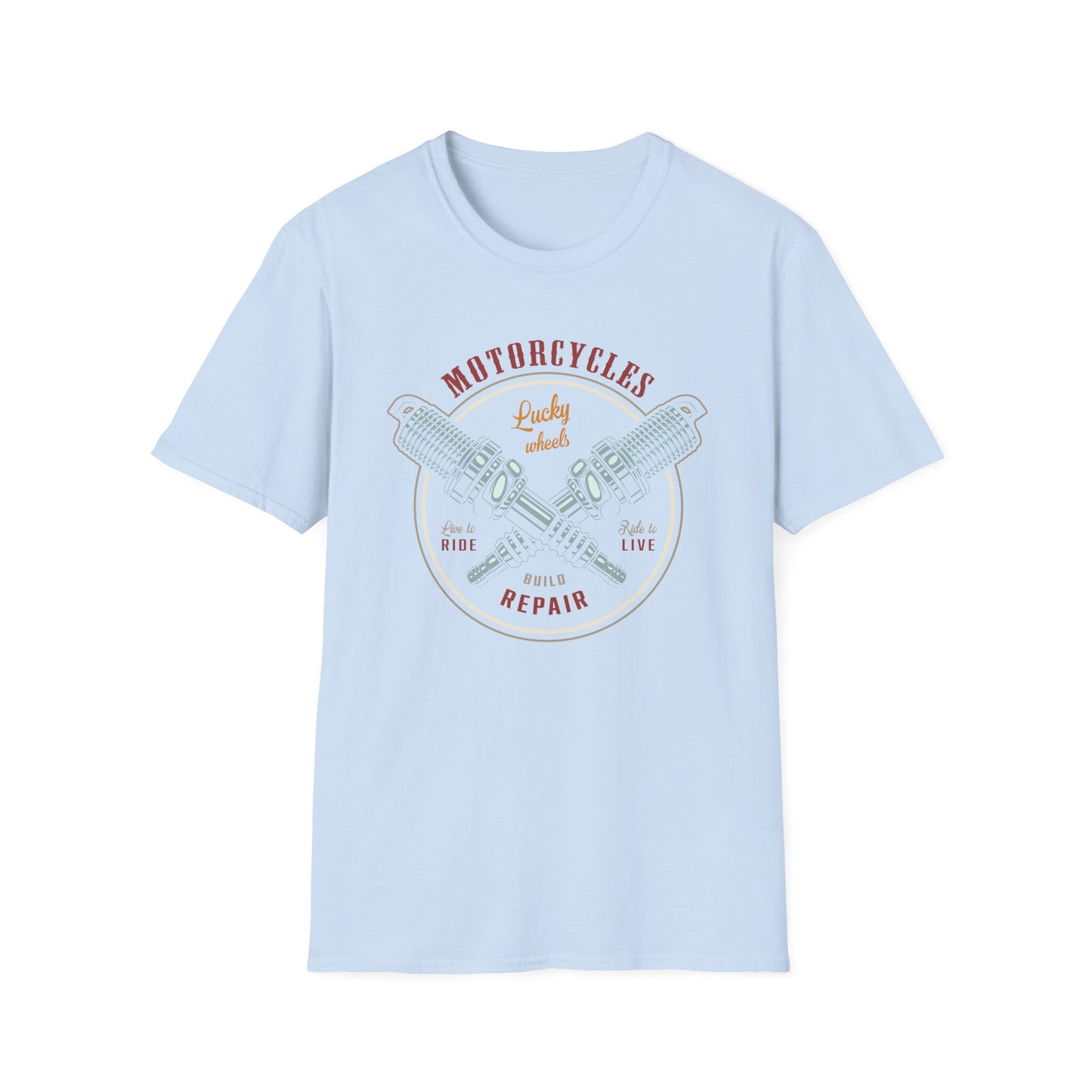Epic Vintage Motorcycle T-Shirt for Bikers | Live to Ride Spark Plug Mechanic Tee | Bold & Premium Design