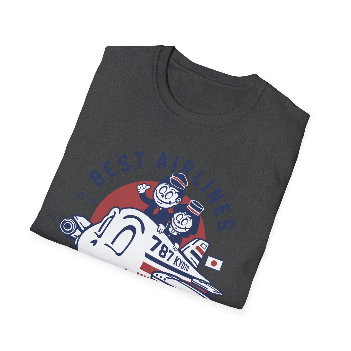 Retro Best Airlines Japan Travel T-Shirt - Awesome Vintage 787 Kyoto Pilot & Crew Graphic Tee