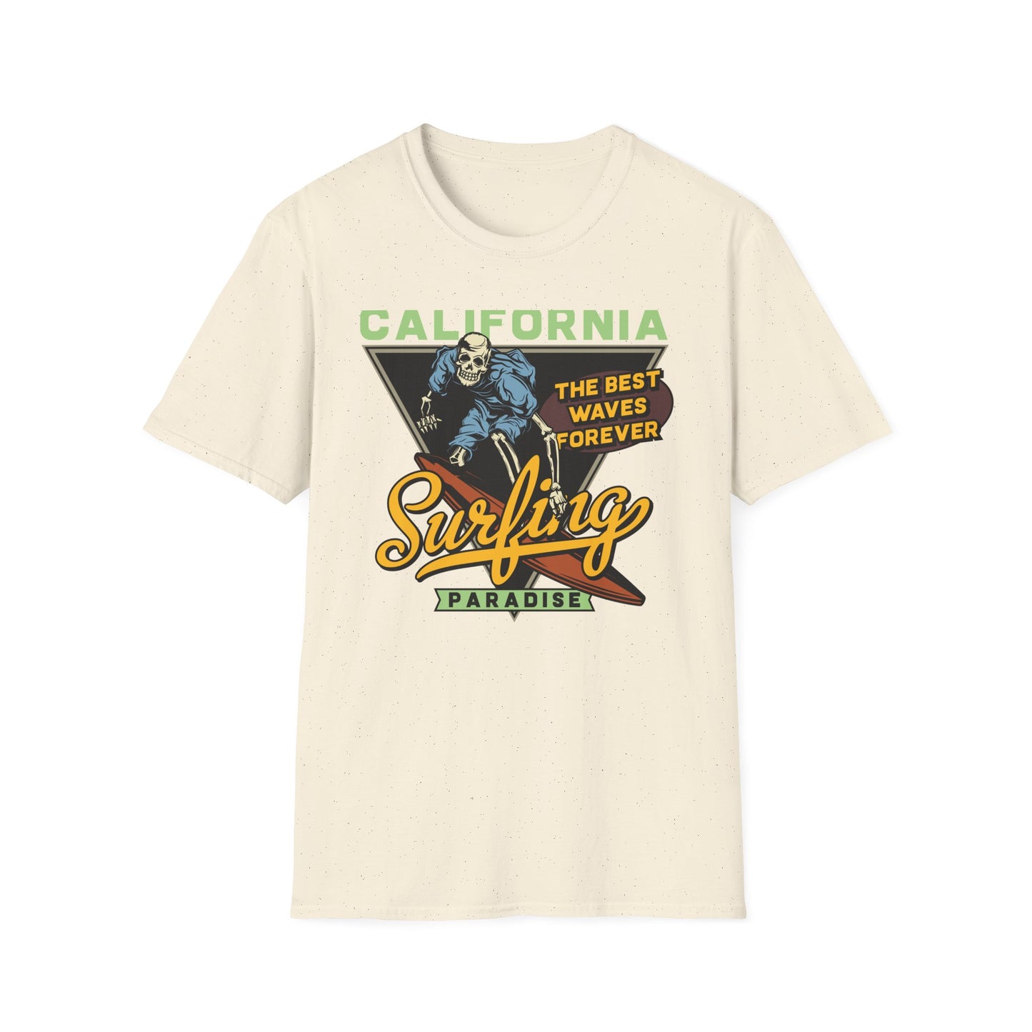 Rad Vintage California Skeleton Surfer T-Shirt - Ultimate Waves Paradise Tee