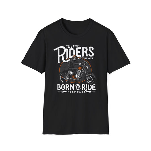 Epic Custom Riders T-Shirt - Skull Biker Motorcycle Tee - Vintage Distressed Grunge Apparel for Men & Women