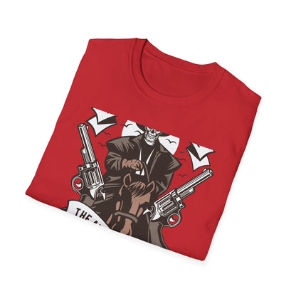 Legendary Wild West Skeleton Cowboy T-Shirt - Iconic American Legend & Vintage Outlaw Rider Tee for Men, Epic Western Culture Fan Gift