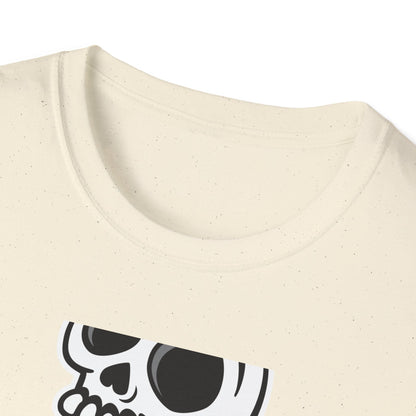 Spooky Sweet Skull Ice Cream Cone T-Shirt - Edgy Monster Dessert Tee for Goth & Punk Fans | Unique & Cool