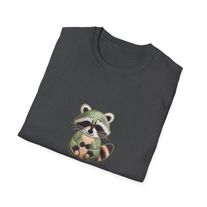 Adorable Embroidered Raccoon T-Shirt - "Snacks Are My Love Language" Foodie Tee | Unique Gift for Snack Lovers!