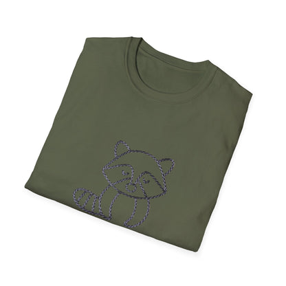 Awesome 'Snack Goals' Raccoon T-Shirt - Unique Braided Graphic Tee for Foodies & Animal Lovers