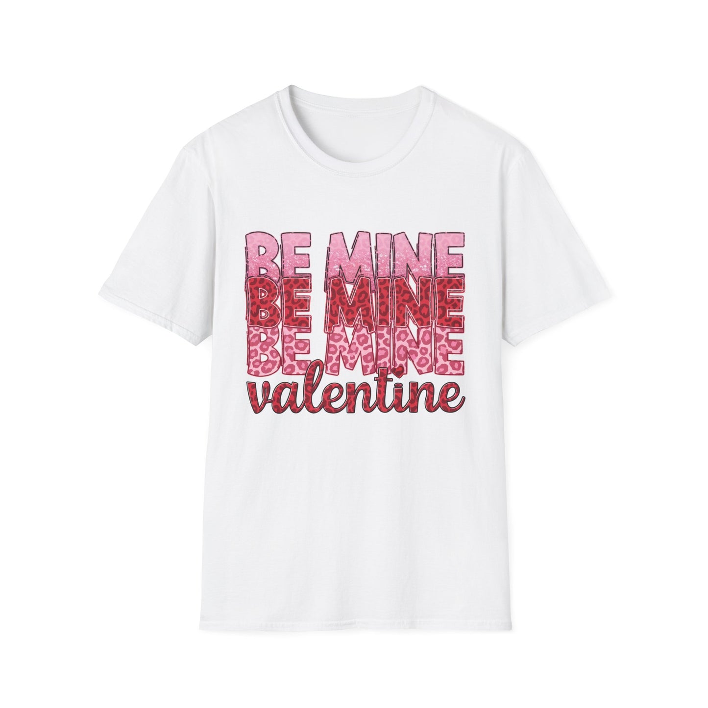 Chic Be Mine Valentine Leopard Print T-Shirt | Adorable Pink Red Animal Love Tee Gift for Her