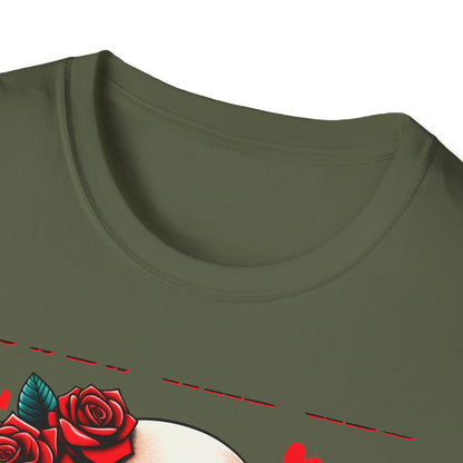 Epic 'Roses Are Red Inside I'm Dead' T-Shirt | Edgy Skull & Rose Gothic Tee | Dark Humor Statement Apparel