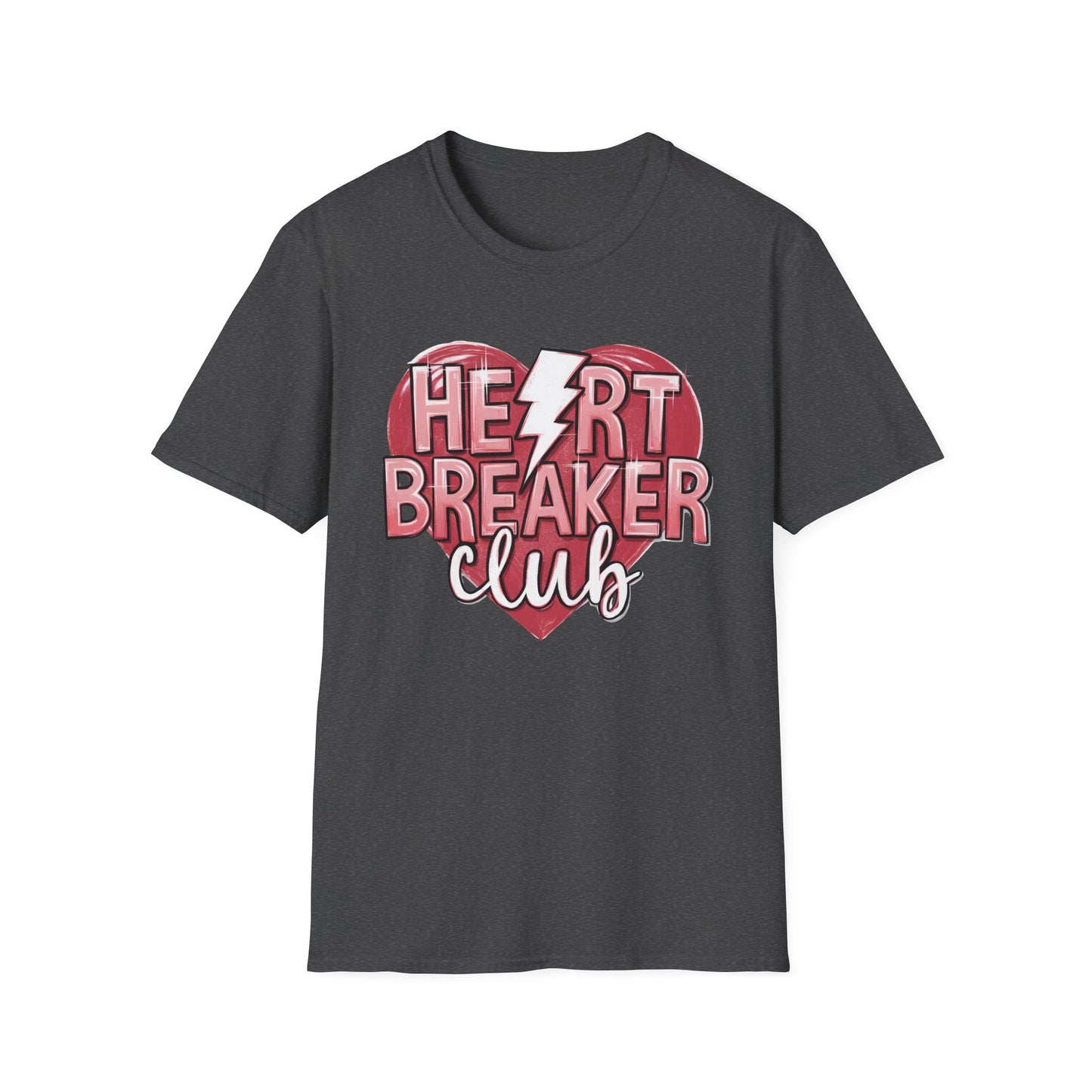 Heartbreaker Club Lightning Bolt T-Shirt | Sassy Women's Edgy Tee | Anti-Valentine's Trendy Top