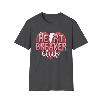 Heartbreaker Club Lightning Bolt T-Shirt | Sassy Women's Edgy Tee | Anti-Valentine's Trendy Top