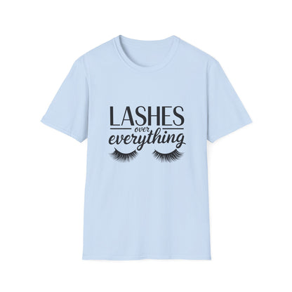 LASH Over Everything T-Shirt | Stunning Eyelash Lover Tee for Makeup Artists & Glam Queens