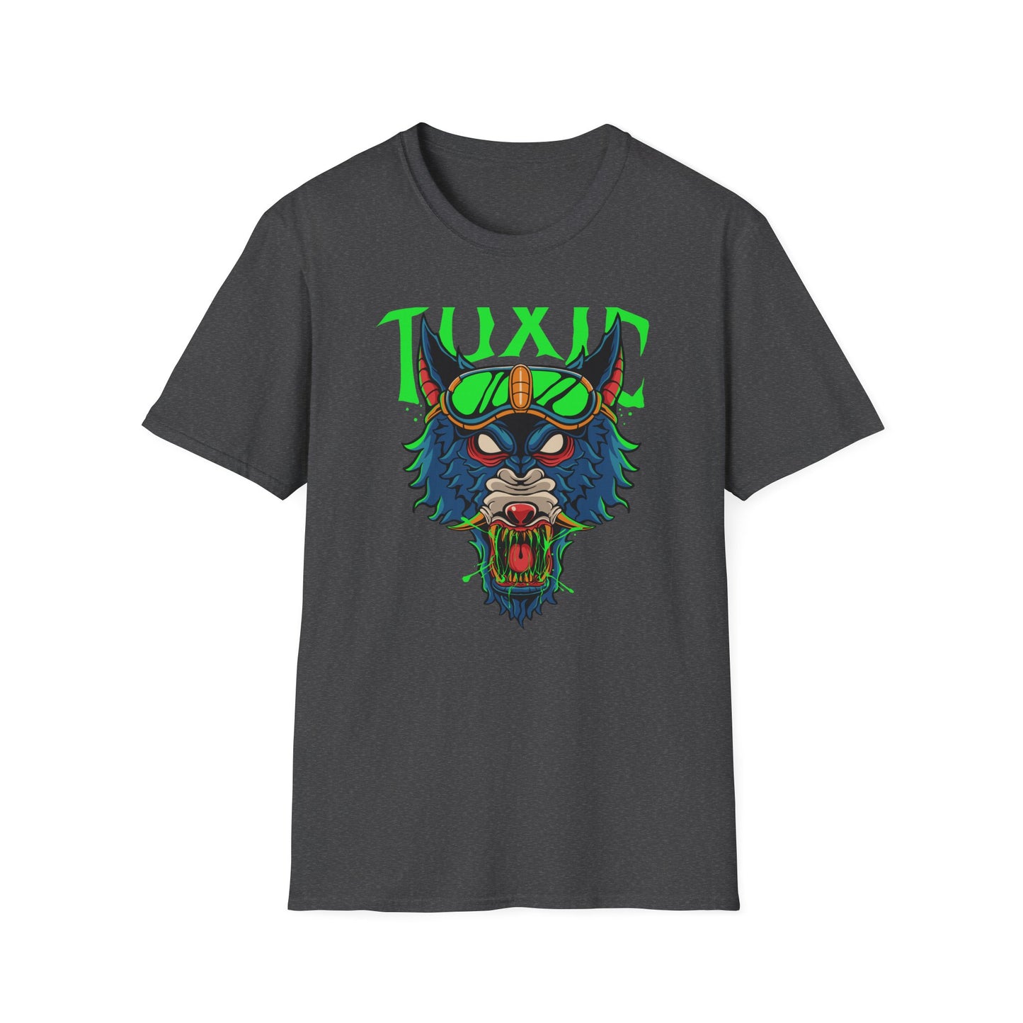 Vicious Toxic Wolf T-Shirt: Electrifying Rave Streetwear Tee with Neon Goggles – Unleash Your Edgy Style!