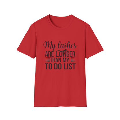 Fabulous Lashes Longer Than My To-Do List T-Shirt | Funny Beauty Lover & Lash Tech Tee | Trendy Makeup Gift
