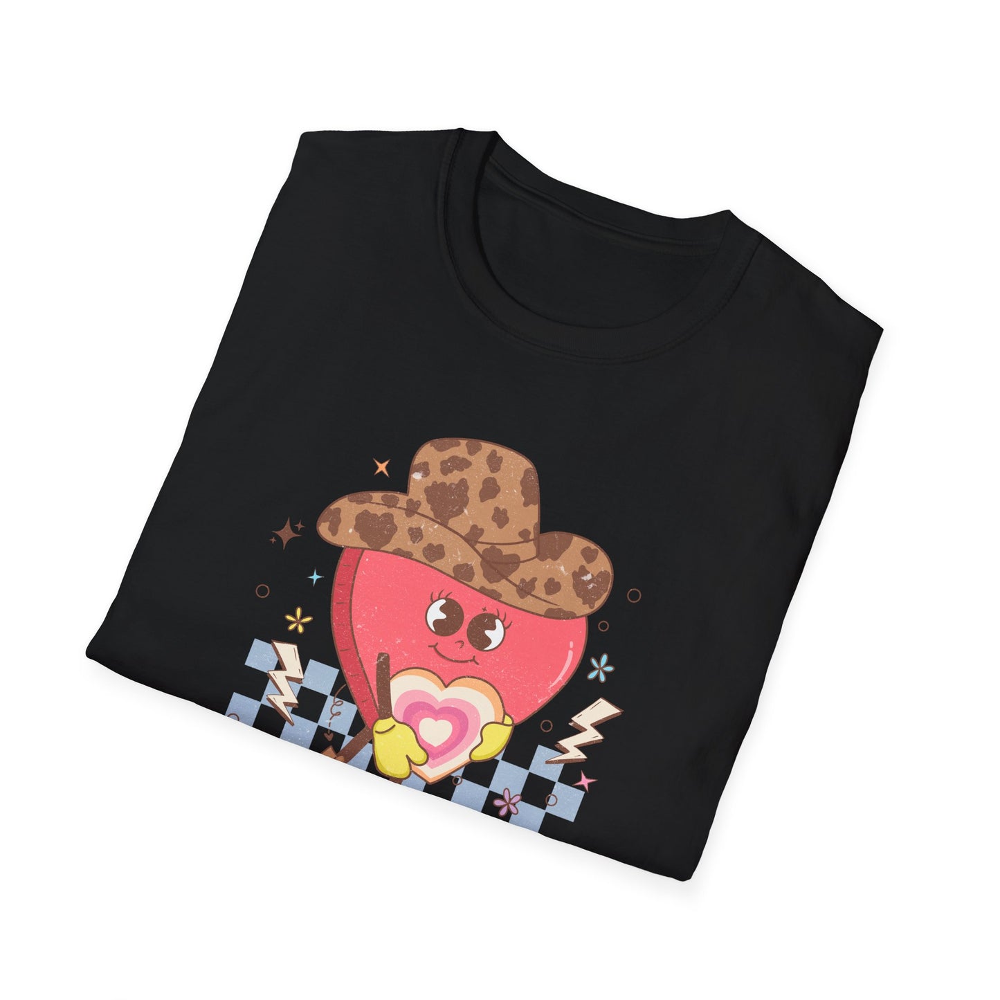 Groovy Cowgirl Heart "Howdy Honey" T-Shirt | Adorable Retro Western Sweetheart Tee for Women, Trendy Country Style