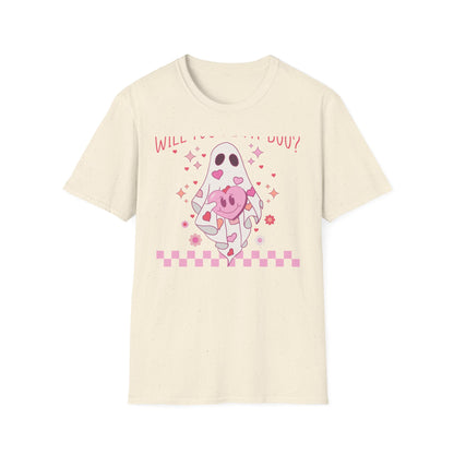 Spooky-Cute 'Will You Be My Boo?' Ghost T-Shirt | Adorable Valentine's Day & Romantic Partner Gift
