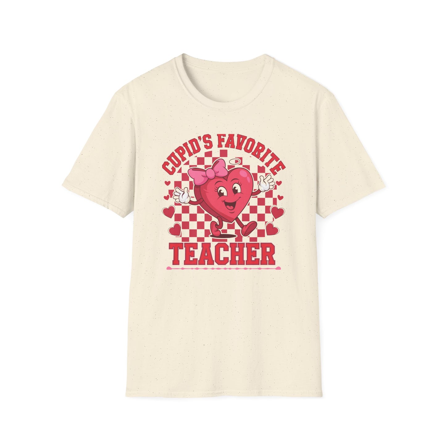 Adorable Cupid's Favorite Teacher T-Shirt - Sweet Valentine's Day Gift for Educators | Retro Heart Love Tee