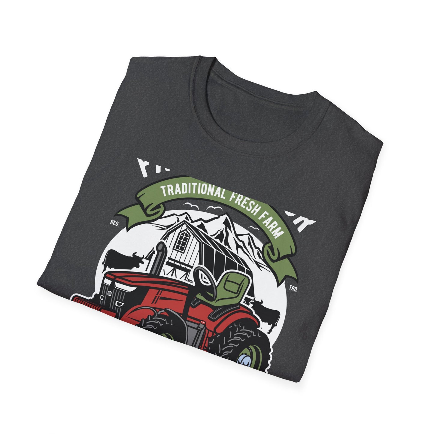 Classic Red Tractor Farm T-Shirt | Traditional Fresh Agriculture Tee | Premium Country Life & Farmer Gift