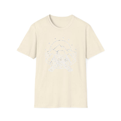 Stunning Geometric Mountain & A-Frame Tent T-Shirt | Distressed Outdoor Adventure Tee | Wanderlust Nature Explorer Gift