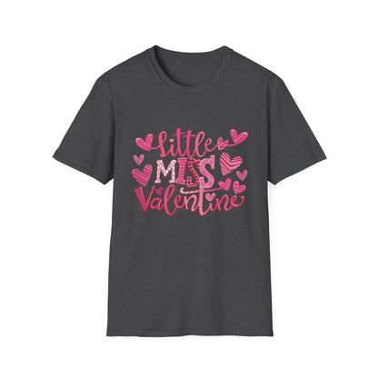 Adorable Little Miss Valentine T-Shirt | Girls' Cute Pink Hearts Tee | Perfect February 14th Gift for Kids