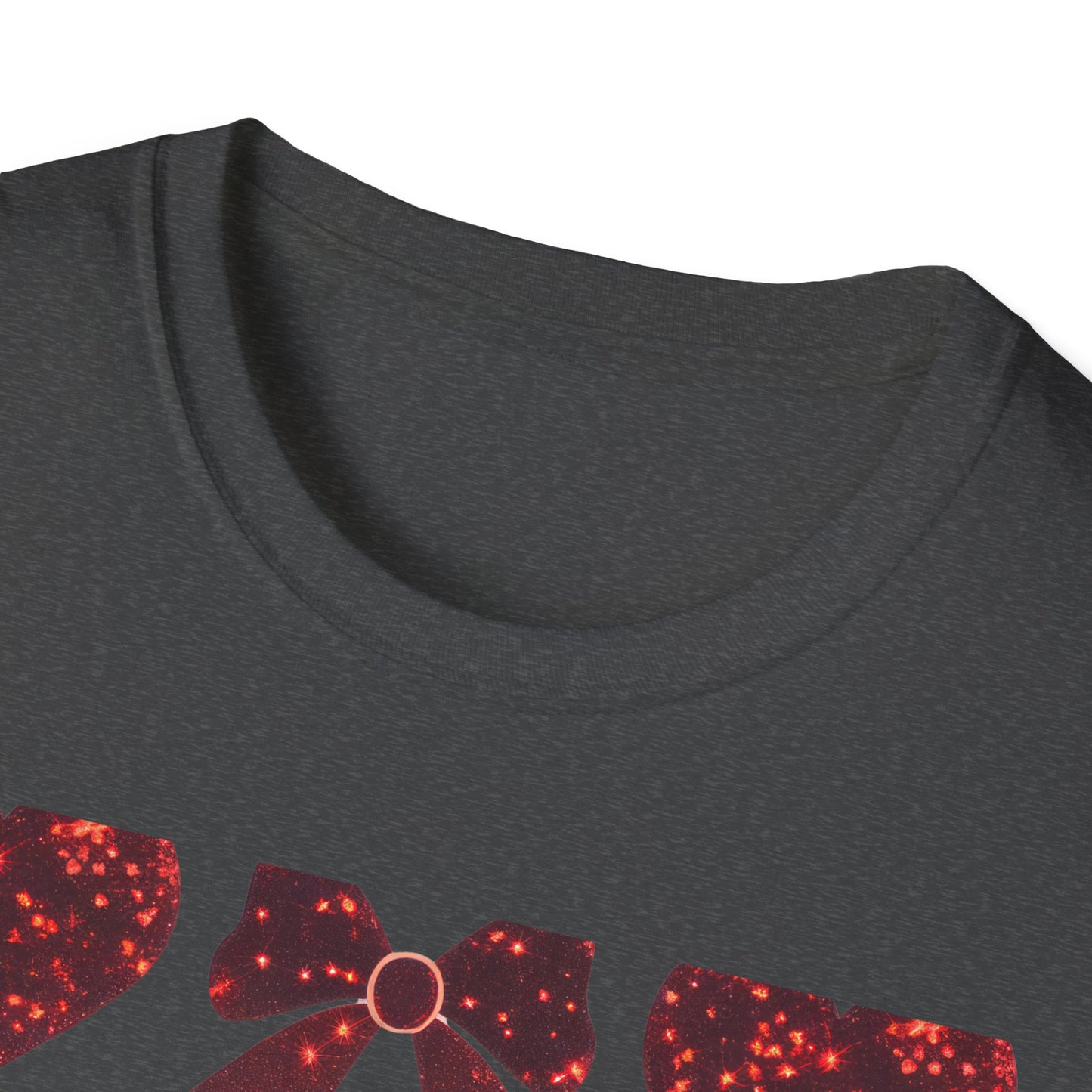 Dazzling Sparkle Hearts & Bows T-Shirt | Chic Glitter Love Tee for Women | Radiant Valentine's Day Gift