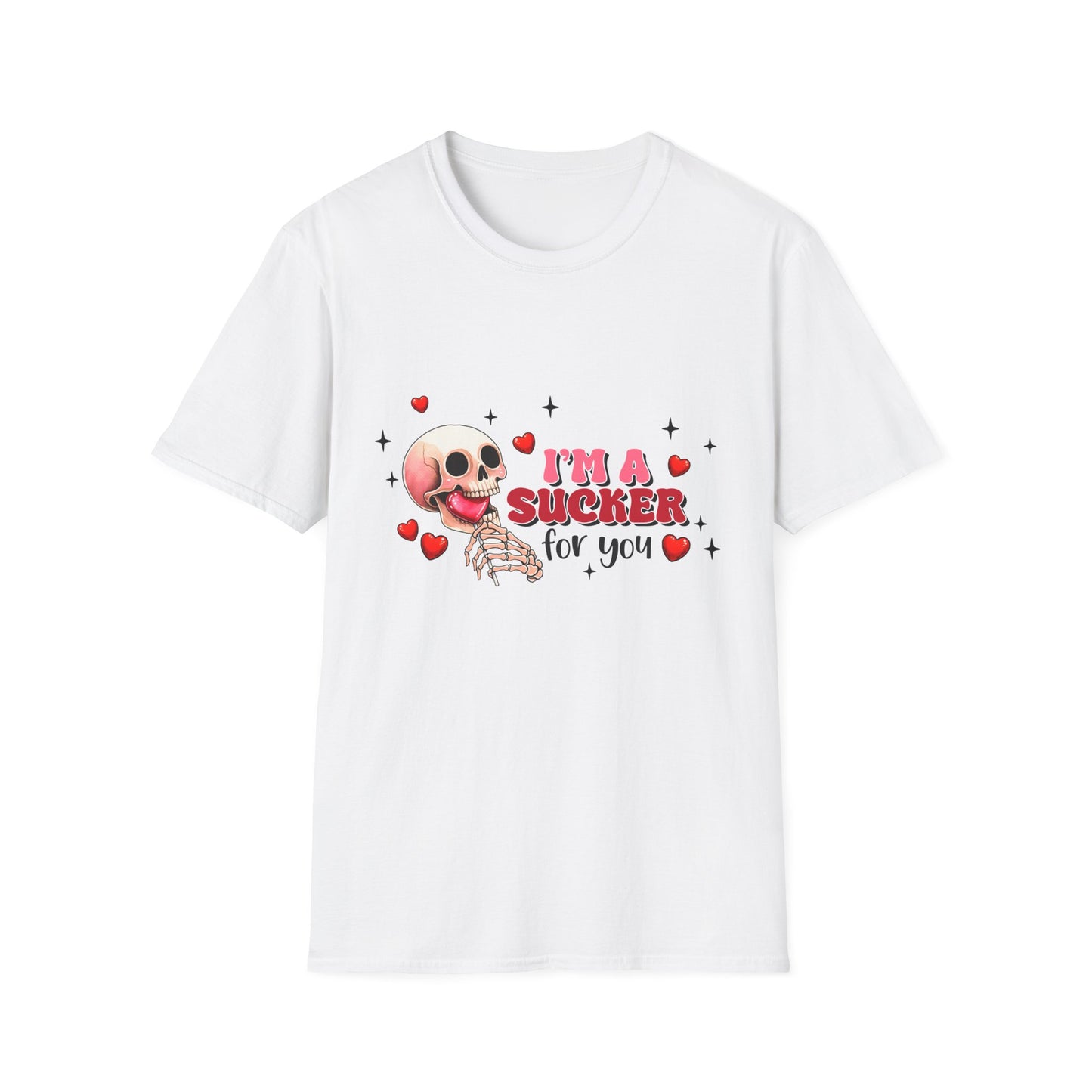 Funny Skeleton Love T-Shirt: "I'm a Sucker for You" Valentine's Day Graphic Tee - Unique Couple's Gift