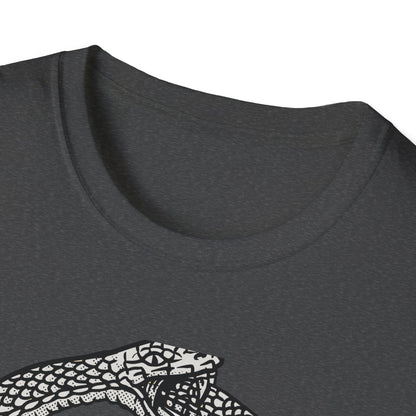 Unleash Your Inner Fire: Mystic Ouroboros & Leviathan Cross T-Shirt | Eternal Alchemy Symbol Tee