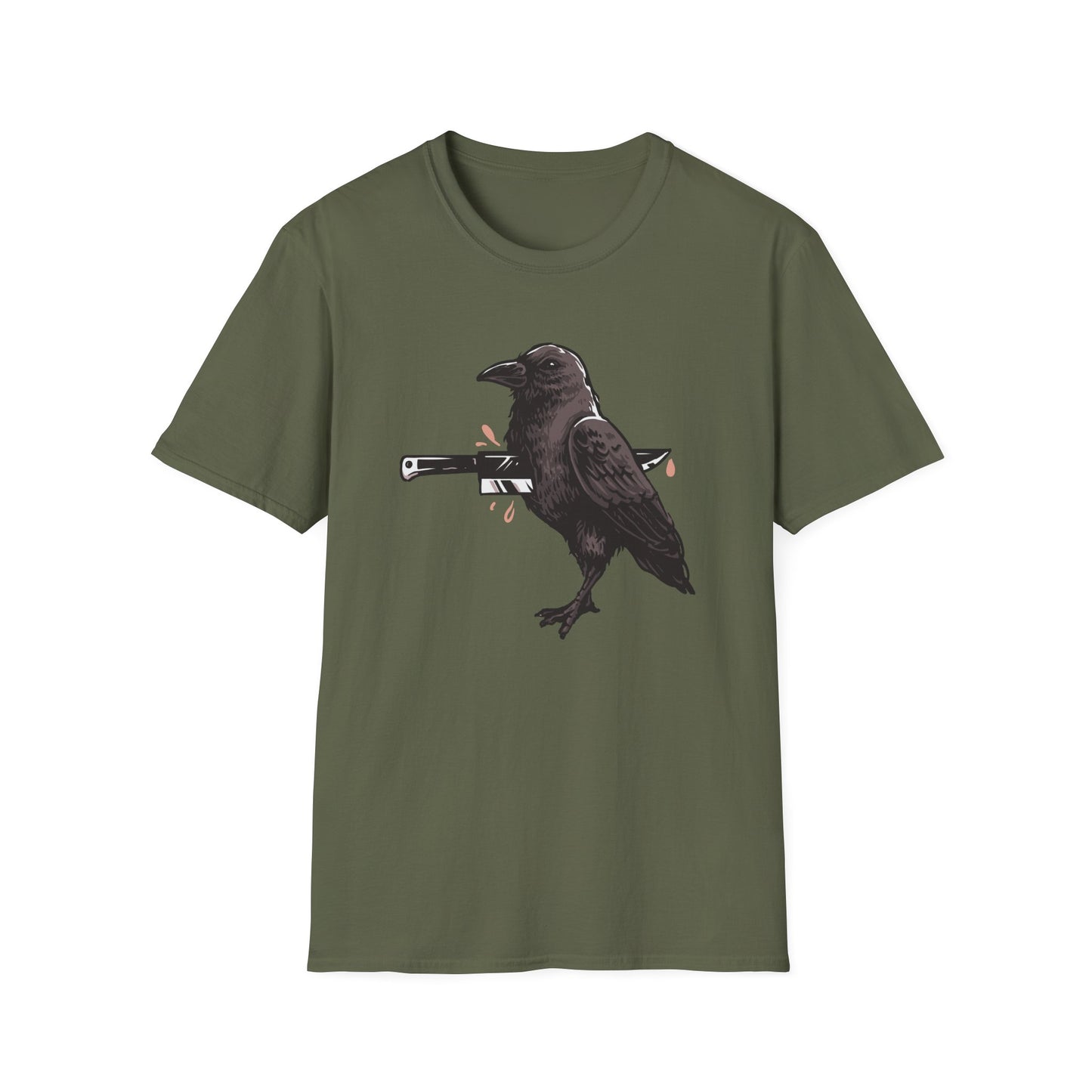 Striking Impaled Raven T-Shirt - Bold Dark Art Gothic Tee for Edgy Style & Alternative Fashion