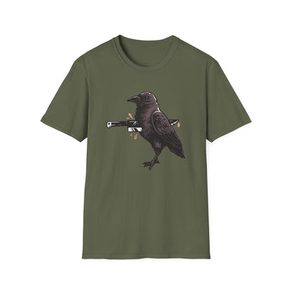 Striking Impaled Raven T-Shirt - Bold Dark Art Gothic Tee for Edgy Style & Alternative Fashion