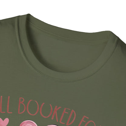 Cozy "All Booked For Valentines" T-Shirt | Romantic Book Lover Tee | Perfect Valentine's Day Gift for Readers & Bookworms