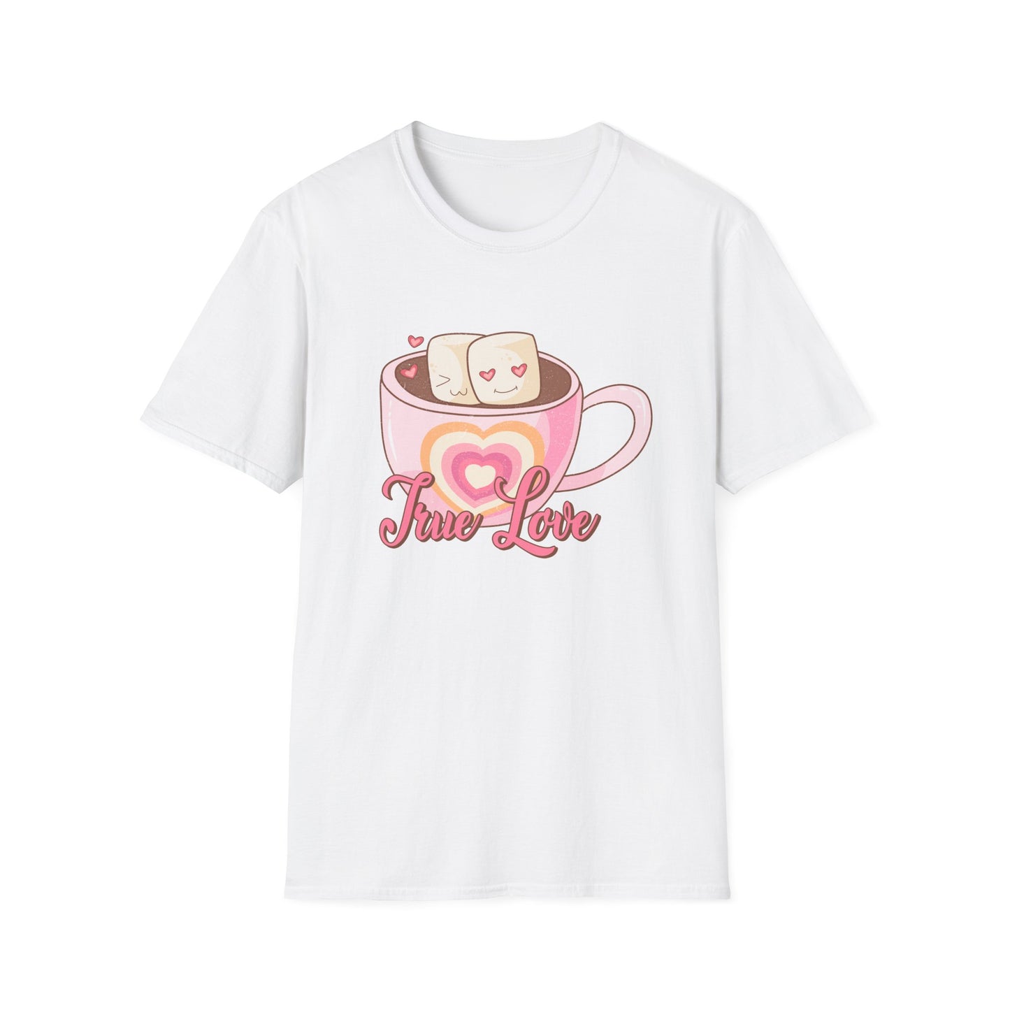 Sweet True Love Hot Chocolate T-Shirt | Adorable Marshmallow Couple Valentine's Day Gift Tee