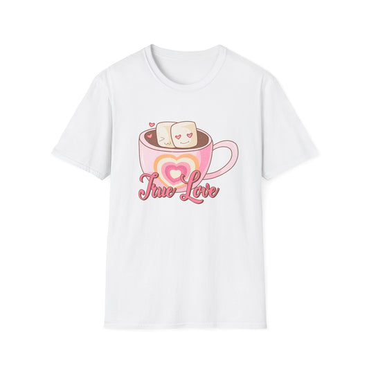 Sweet True Love Hot Chocolate T-Shirt | Adorable Marshmallow Couple Valentine's Day Gift Tee