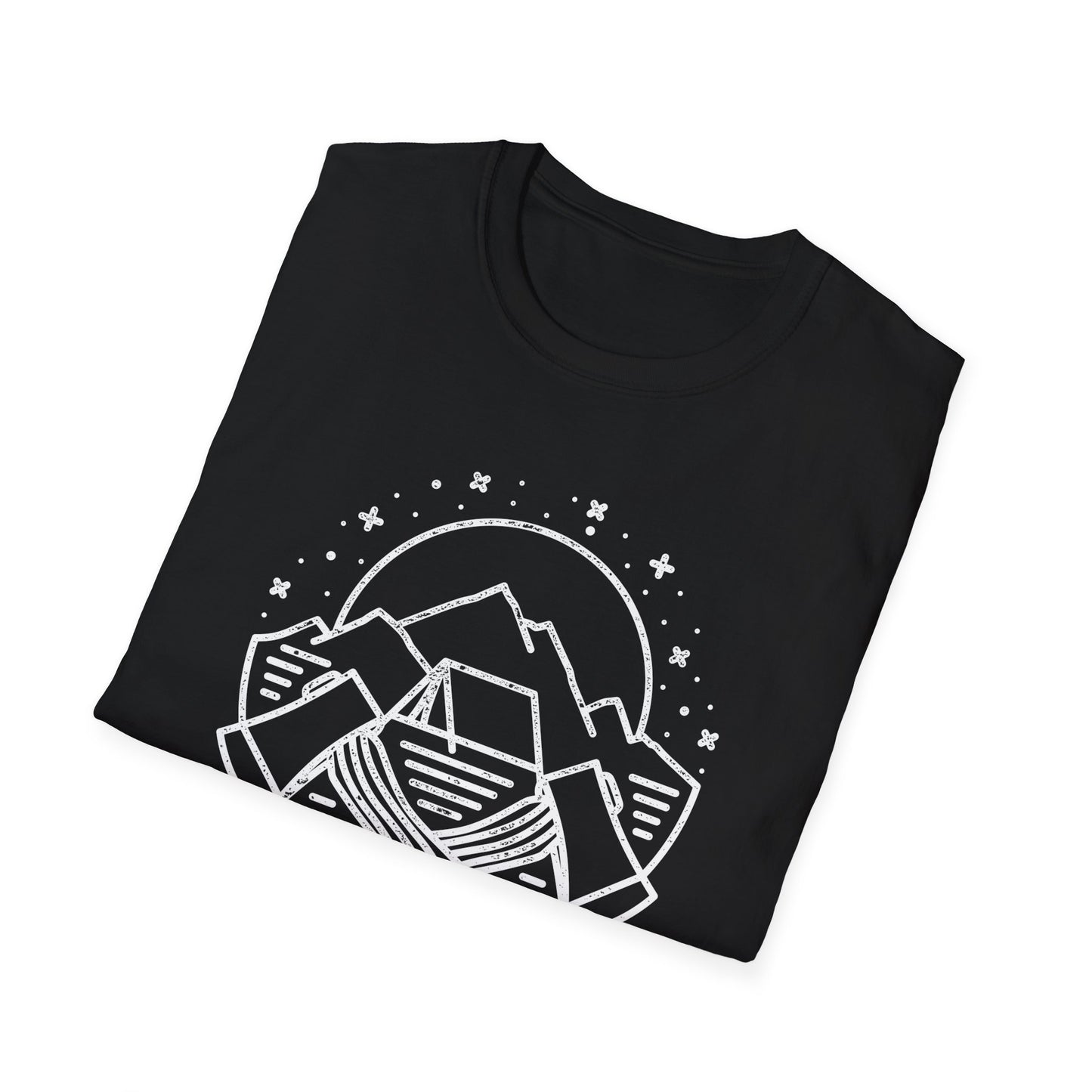 Stunning Geometric Mountain & A-Frame Tent T-Shirt | Distressed Outdoor Adventure Tee | Wanderlust Nature Explorer Gift