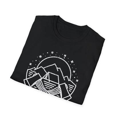 Stunning Geometric Mountain & A-Frame Tent T-Shirt | Distressed Outdoor Adventure Tee | Wanderlust Nature Explorer Gift